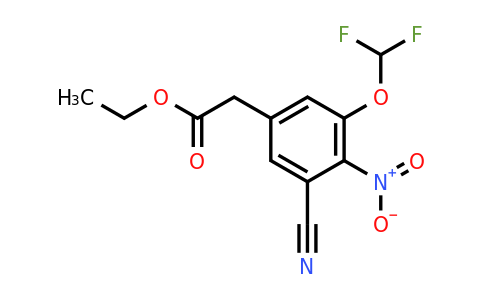 1805646-59-6 | Ethyl 3-cyano-5-difluoromethoxy-4-nitrophenylacetate