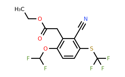 1805648-94-5 | Ethyl 2-cyano-6-difluoromethoxy-3-(trifluoromethylthio)phenylacetate