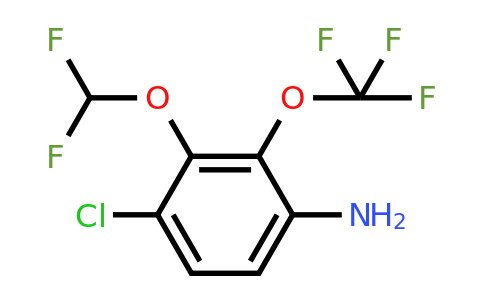 1805649-48-2 | 4-Chloro-3-difluoromethoxy-2-(trifluoromethoxy)aniline
