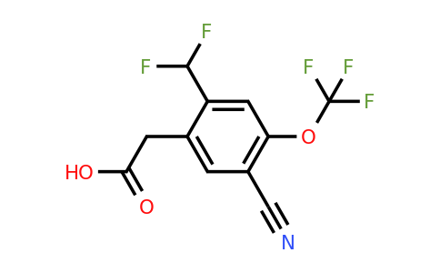 1805649-58-4 | 5-Cyano-2-difluoromethyl-4-(trifluoromethoxy)phenylacetic acid