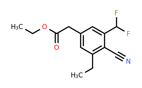 1805650-00-3 | Ethyl 4-cyano-3-difluoromethyl-5-ethylphenylacetate