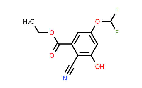 Ethyl 2-cyano-5-difluoromethoxy-3-hydroxybenzoate