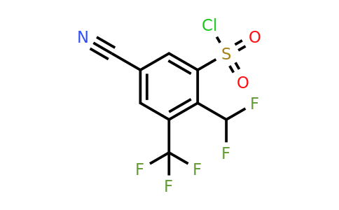 5-Cyano-2-difluoromethyl-3-(trifluoromethyl)benzenesulfonyl chloride