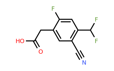 1805651-52-8 | 5-Cyano-4-difluoromethyl-2-fluorophenylacetic acid