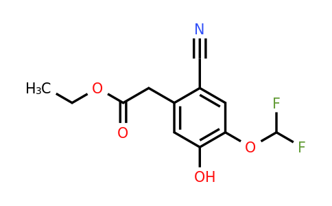 Ethyl 2-cyano-4-difluoromethoxy-5-hydroxyphenylacetate