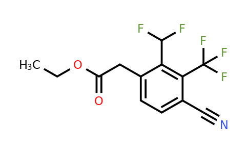 1805653-24-0 | Ethyl 4-cyano-2-difluoromethyl-3-(trifluoromethyl)phenylacetate
