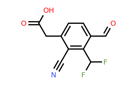 1805653-37-5 | 2-Cyano-3-difluoromethyl-4-formylphenylacetic acid