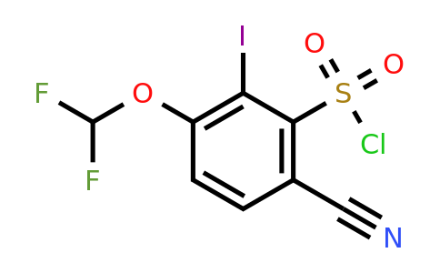 1805654-11-8 | 6-Cyano-3-difluoromethoxy-2-iodobenzenesulfonylchloride