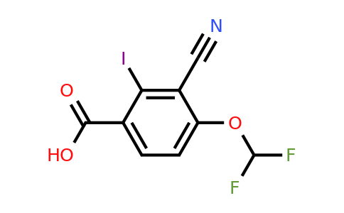 1805654-34-5 | 3-Cyano-4-difluoromethoxy-2-iodobenzoic acid