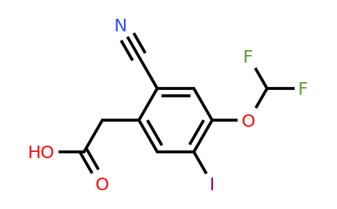 1805655-21-3 | 2-Cyano-4-difluoromethoxy-5-iodophenylacetic acid