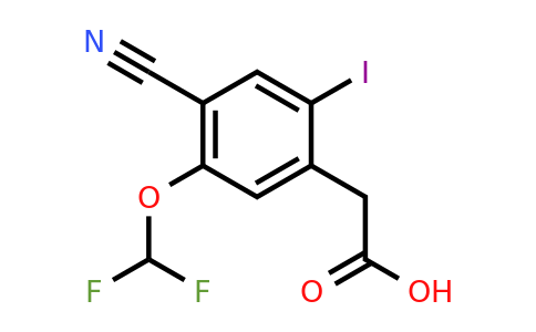 1805655-47-3 | 4-Cyano-5-difluoromethoxy-2-iodophenylacetic acid
