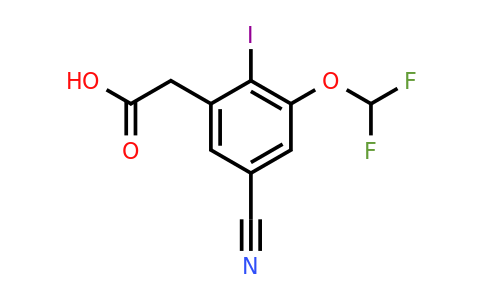 1805655-51-9 | 5-Cyano-3-difluoromethoxy-2-iodophenylacetic acid