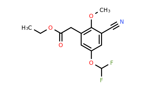 1805656-49-8 | Ethyl 3-cyano-5-difluoromethoxy-2-methoxyphenylacetate