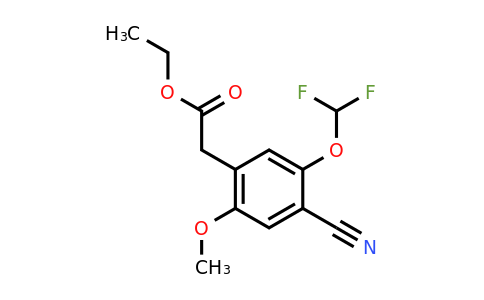 1805656-70-5 | Ethyl 4-cyano-5-difluoromethoxy-2-methoxyphenylacetate