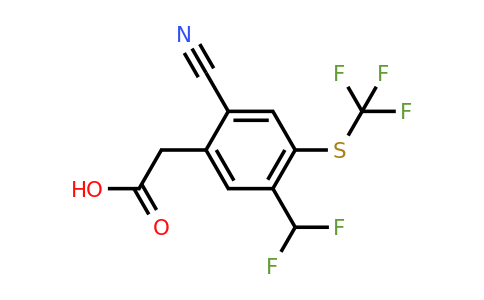 1805656-98-7 | 2-Cyano-5-difluoromethyl-4-(trifluoromethylthio)phenylacetic acid