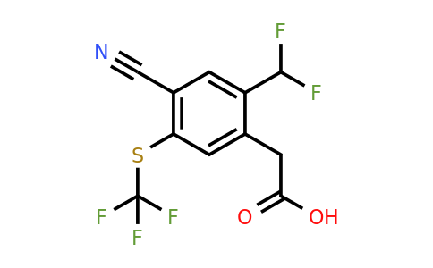 1805657-13-9 | 4-Cyano-2-difluoromethyl-5-(trifluoromethylthio)phenylacetic acid