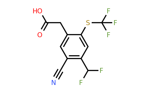 1805657-22-0 | 5-Cyano-4-difluoromethyl-2-(trifluoromethylthio)phenylacetic acid
