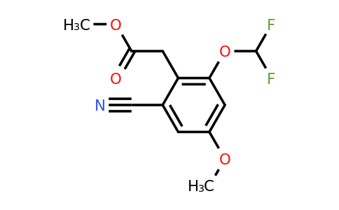 1805657-36-6 | Methyl 2-cyano-6-difluoromethoxy-4-methoxyphenylacetate