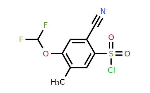 1805658-00-7 | 2-Cyano-4-difluoromethoxy-5-methylbenzenesulfonylchloride
