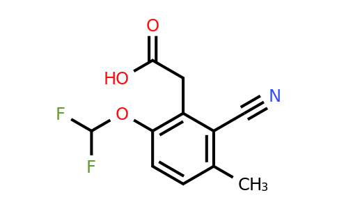 1805658-20-1 | 2-Cyano-6-difluoromethoxy-3-methylphenylacetic acid