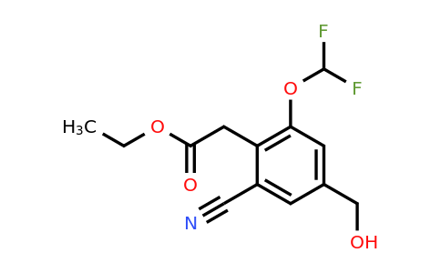 1805658-25-6 | Ethyl 2-cyano-6-difluoromethoxy-4-(hydroxymethyl)phenylacetate
