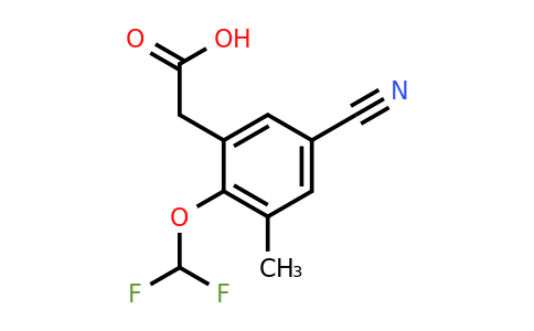 1805658-53-0 | 5-Cyano-2-difluoromethoxy-3-methylphenylacetic acid