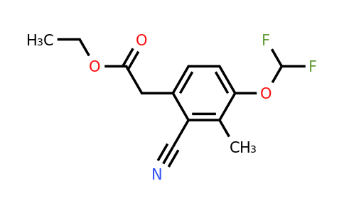 1805658-66-5 | Ethyl 2-cyano-4-difluoromethoxy-3-methylphenylacetate