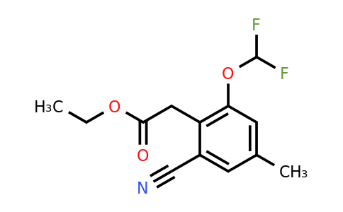 1805658-74-5 | Ethyl 2-cyano-6-difluoromethoxy-4-methylphenylacetate