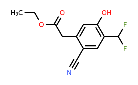 1805659-32-8 | Ethyl 2-cyano-4-difluoromethyl-5-hydroxyphenylacetate
