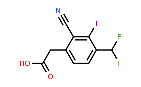 1805662-29-6 | 2-Cyano-4-difluoromethyl-3-iodophenylacetic acid