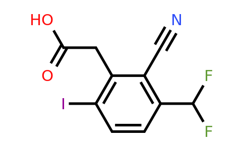 1805662-37-6 | 2-Cyano-3-difluoromethyl-6-iodophenylacetic acid