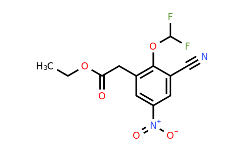 1805662-55-8 | Ethyl 3-cyano-2-difluoromethoxy-5-nitrophenylacetate