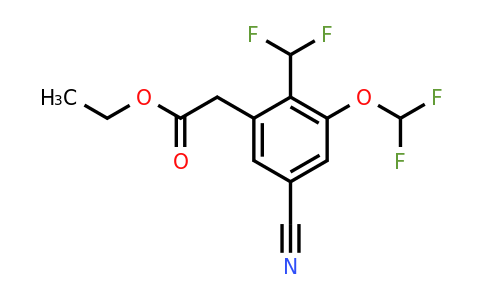 Ethyl 5-cyano-3-difluoromethoxy-2-(difluoromethyl)phenylacetate