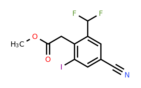 1805663-59-5 | Methyl 4-cyano-2-difluoromethyl-6-iodophenylacetate