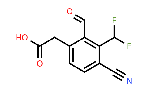 1805663-67-5 | 4-Cyano-3-difluoromethyl-2-formylphenylacetic acid