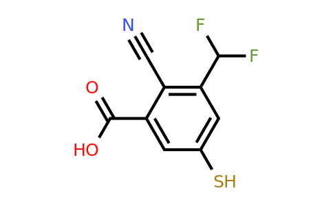 1805664-18-9 | 2-Cyano-3-difluoromethyl-5-mercaptobenzoic acid