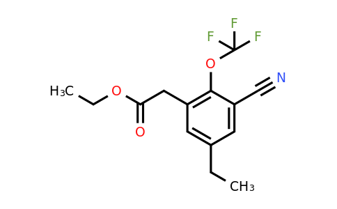 1805664-19-0 | Ethyl 3-cyano-5-ethyl-2-(trifluoromethoxy)phenylacetate