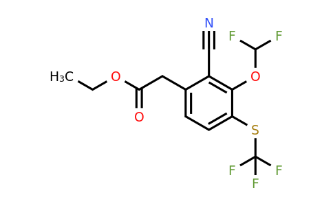 1805664-40-7 | Ethyl 2-cyano-3-difluoromethoxy-4-(trifluoromethylthio)phenylacetate