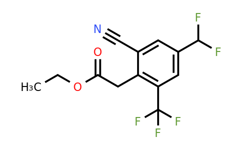 1805665-25-1 | Ethyl 2-cyano-4-difluoromethyl-6-(trifluoromethyl)phenylacetate
