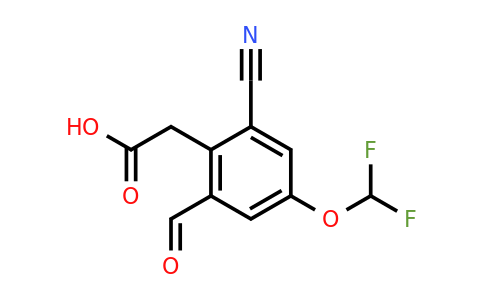 1805665-52-4 | 2-Cyano-4-difluoromethoxy-6-formylphenylacetic acid