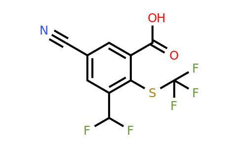 1805665-74-0 | 5-Cyano-3-difluoromethyl-2-(trifluoromethylthio)benzoic acid
