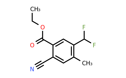 1805666-01-6 | Ethyl 2-cyano-5-difluoromethyl-4-methylbenzoate