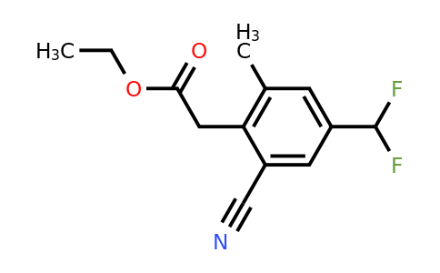 1805666-12-9 | Ethyl 2-cyano-4-difluoromethyl-6-methylphenylacetate