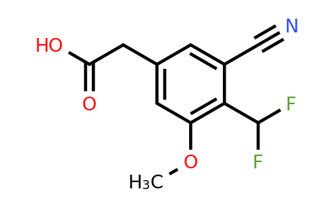 1805666-69-6 | 3-Cyano-4-difluoromethyl-5-methoxyphenylacetic acid