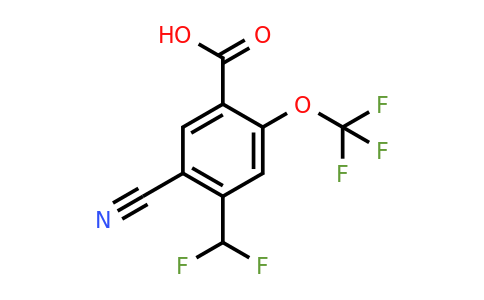 1805666-85-6 | 5-Cyano-4-difluoromethyl-2-(trifluoromethoxy)benzoic acid