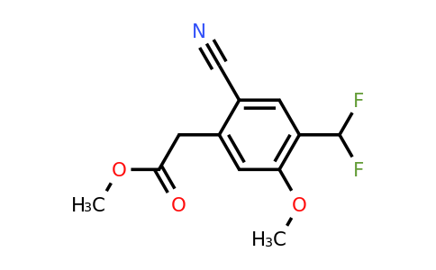 1805666-91-4 | Methyl 2-cyano-4-difluoromethyl-5-methoxyphenylacetate