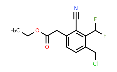 Ethyl 4-chloromethyl-2-cyano-3-(difluoromethyl)phenylacetate