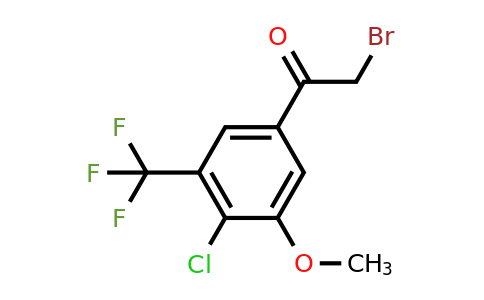 1805668-31-8 | 4'-Chloro-3'-methoxy-5'-(trifluoromethyl)phenacyl bromide