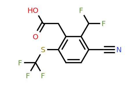 1805668-95-4 | 3-Cyano-2-difluoromethyl-6-(trifluoromethylthio)phenylacetic acid