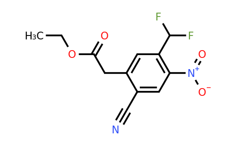 1805669-13-9 | Ethyl 2-cyano-5-difluoromethyl-4-nitrophenylacetate